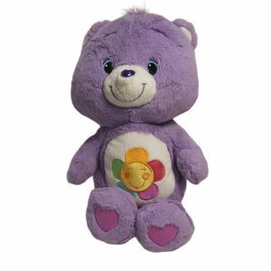 Care Bears Purple Harmony Bear 12" Plush Flower Soft Stuffed Animal Hasbro 2012